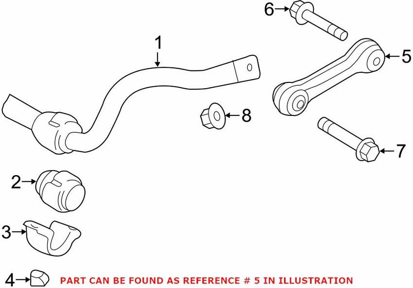 Audi Suspension Stabilizer Bar Link - Front 4M0411317